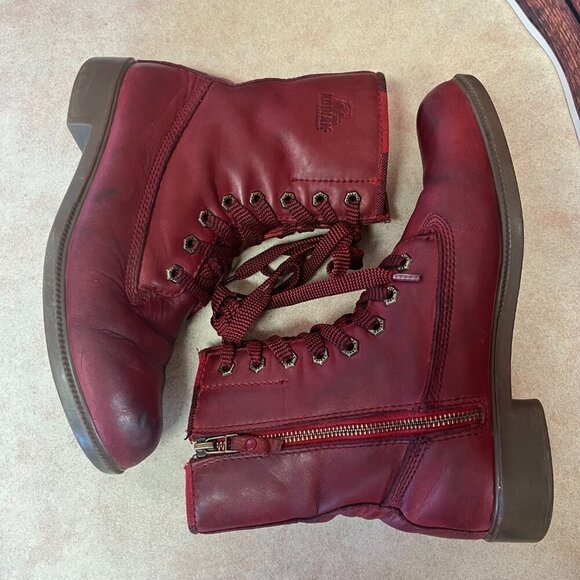 Kodiak Red Leather Combat Moto Ankle Waterproof Boot - Picture 6 of 16